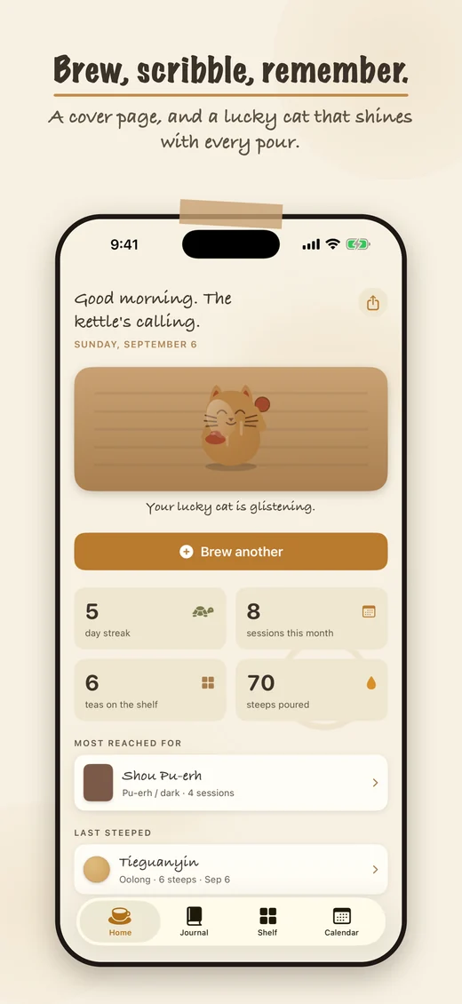 TeaBuddy on iPhone